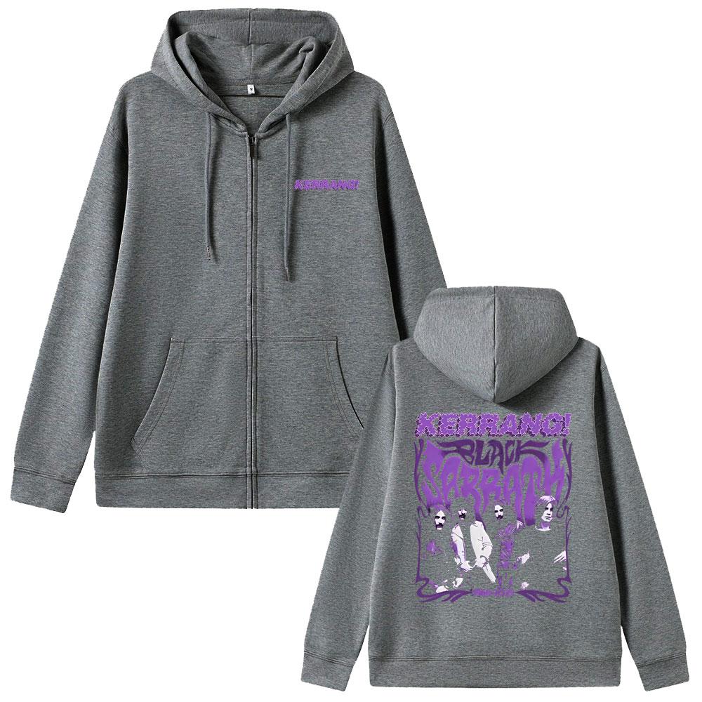 Heavy Metalová Rocková Kapela Black Sabbath Mikina s Kapucí na Zip Grafika Ozzyho Osbournea Pánské Dámské Oblečení Módní Kabát na Zip