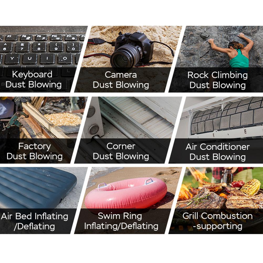 Portable Air Blower 22m/s Brushless Motor Rechargeable Air Dust Cleaner 4-Speed Mini Turbo Jet Fan for PC Computer Keyboard Car