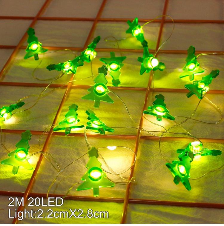 2M 20LED Santa Claus Snowman Elk Garland Lights String Christmas Decorations for Home 2025 Xmas Tree Ornaments Navidad New Year