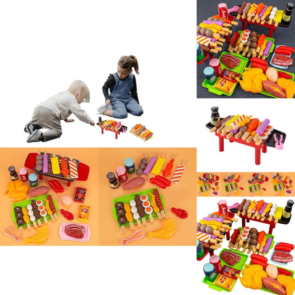 Colorful Barbecue Pretend Play Food Kids Toy Set For Imaginative Kitchen Fun