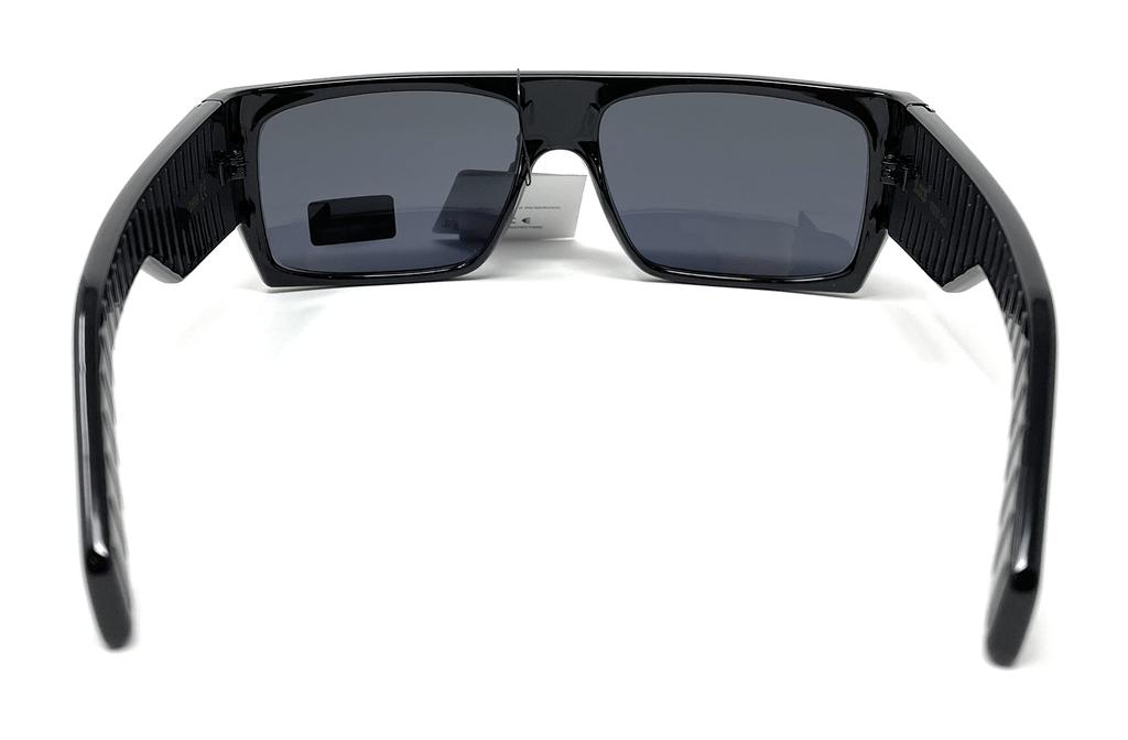 LOCS Hardcore Shades LOCS 91010 Black Sunglasses Gangster Square Flat Top Cholo OG Lowrider Shades for 2XL Adults, Black,