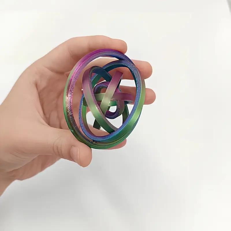 1PCS 3D Printed Decompression Rotating Fingertip Ring Interstellar Decompression Disk Spiral Polygonal Finger Ring Push-push Toy Ornaments