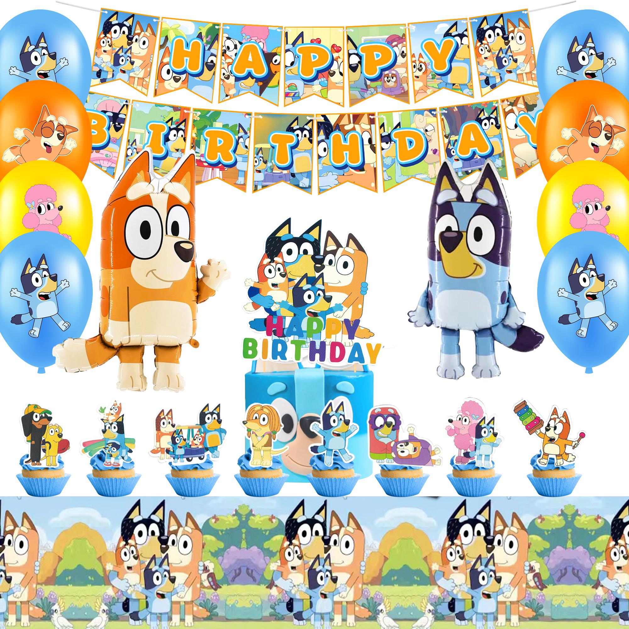29 Pcs Cartoon Party Decorations, Cartoon Birthday Decorations - Cartoon Party Balloons & Cartoon Birthday Banners Cake Decorations Tablecloths жёлтый/синий