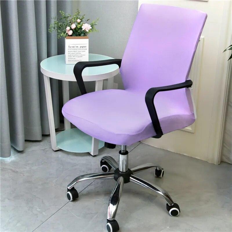 

Сплошной цвет эластичный подлокотник, чехол для офисного стула, эластичные простые тканевые чехлы на сиденья компьютера, моющийся декор, защита для вращающегося стула 1 piece