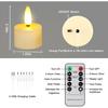 USB Rechargeable 3D Wicks Tealights Candle Flameless Flickering Battery Operated with Remote Control & Timer Realistic Led Tea Lights for Halloween