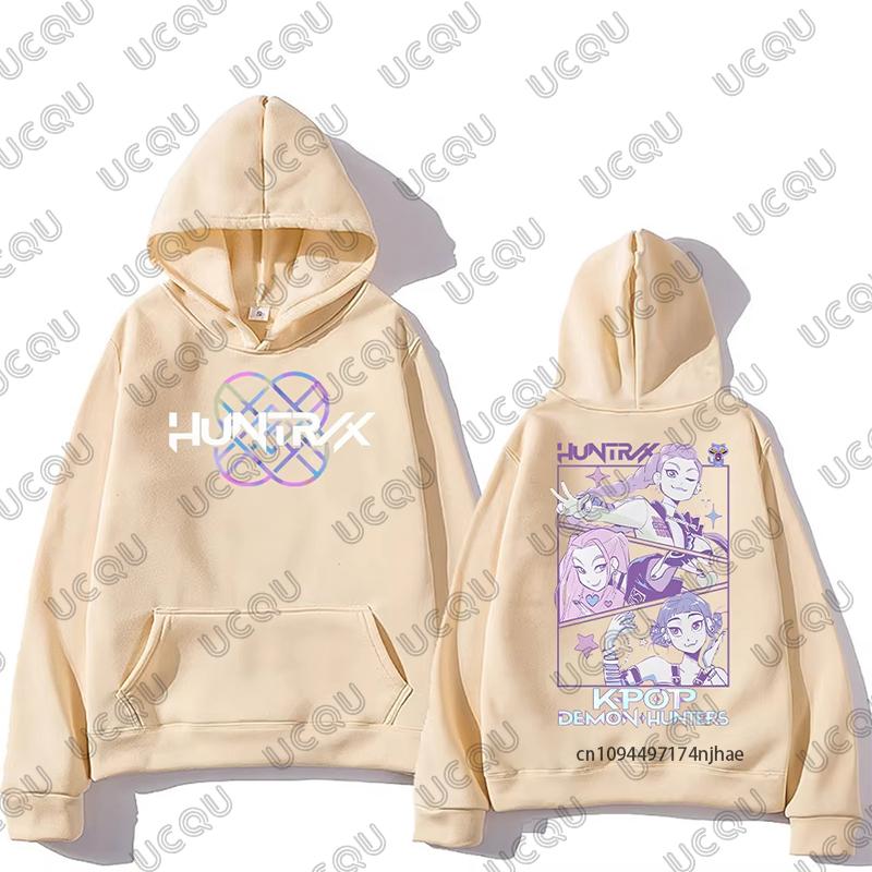 

Autumn Winter KPop Demon Hunters Anime Print Cotton Women Hoodies Long Sleeve Sweatshirt Casual Fashion Oversize Y2K Unisex Tops S