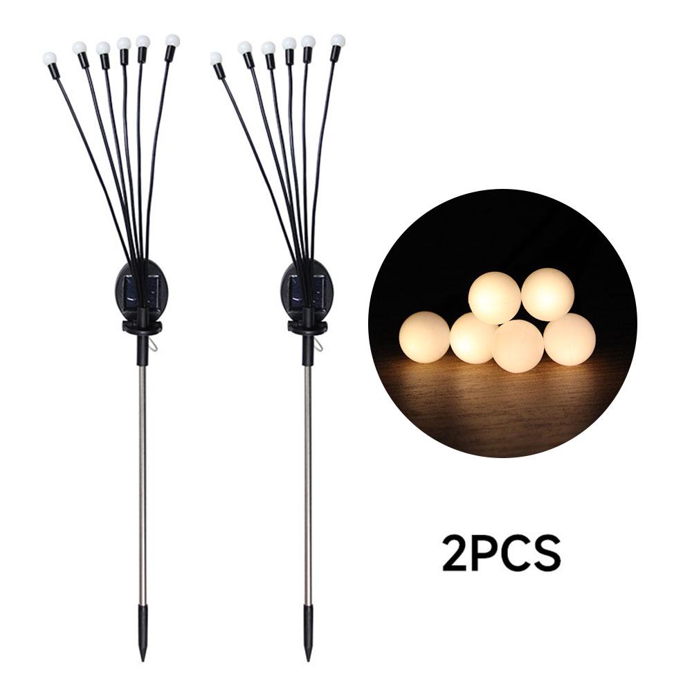 6/8/10 LED Solar Firefly Lights Garden Decoration Lights Outdoor Stake Lawn Lamp Vibrant Terrace Balcony Patio Pathway Decor