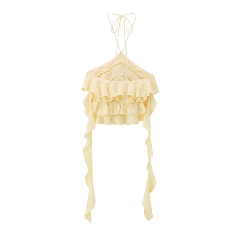 Fashion Style 2024 Autumn New Women's Clothing Design Laminated Decoration Texture Strap French Style Tops 5039250