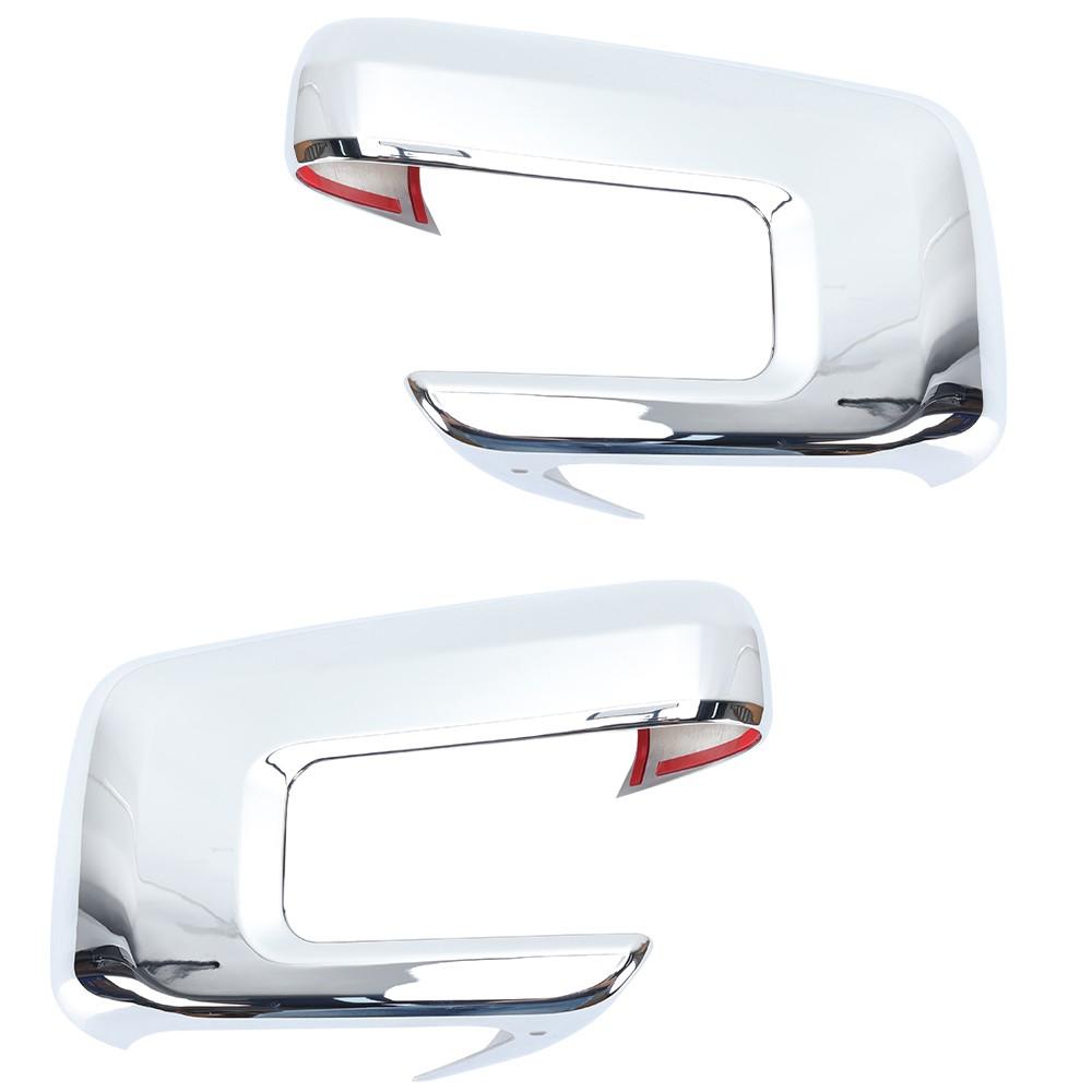 

For 2021-2026 Ford F150 Mirror COVERS OVERLAYS W/Turn Signal Hole CHROME