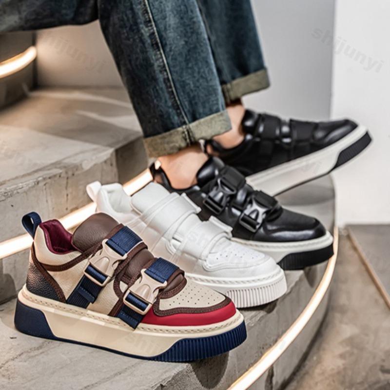 Fashion 2025 Spring New Men's Low Top Casual Shoes Thick Soled Breathable Sports Flat Shoes Fashion Trend Color Blocked Chunky sneakers