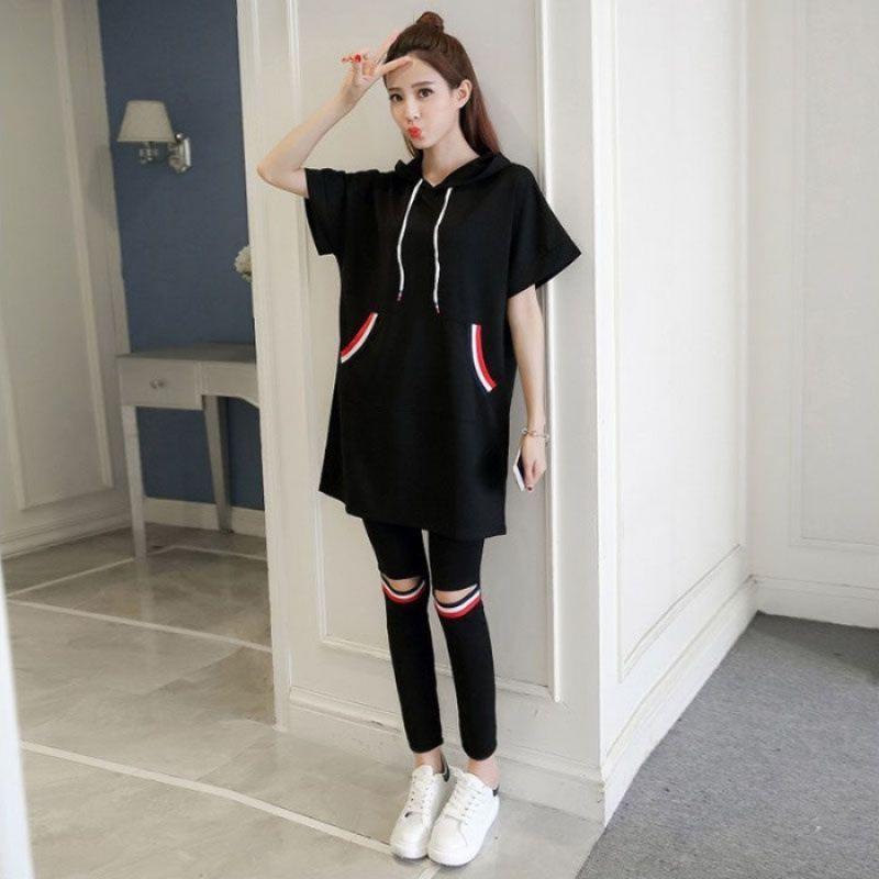

2025 Summer Plus Size Women s Sportswear Set: Short-Sleeve T-Shirt & Shorts M