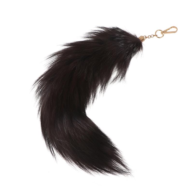 Fuchsschwanz Schlüsselanhänger 38cm Groß Flauschig Kunstpelz Anhänger Leichtgewicht Taschendekoration für den täglichen Gebrauch Partygeschenk für Freunde