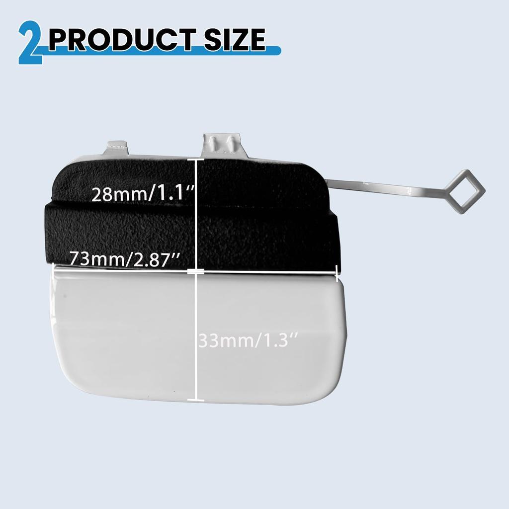Rear Bumper Tow Hook Cover for Mercedes Benz C Class W205 Sedan C300 C400 C43AMG 2019 2020 2021 Towing Hook Eye Cap 2058853303 Right Passenger Side