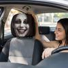 2Pcs Comfortable Car Scary Ghost Face Decor Cover Automotive Seat Headrest Cover  All Seasons Use