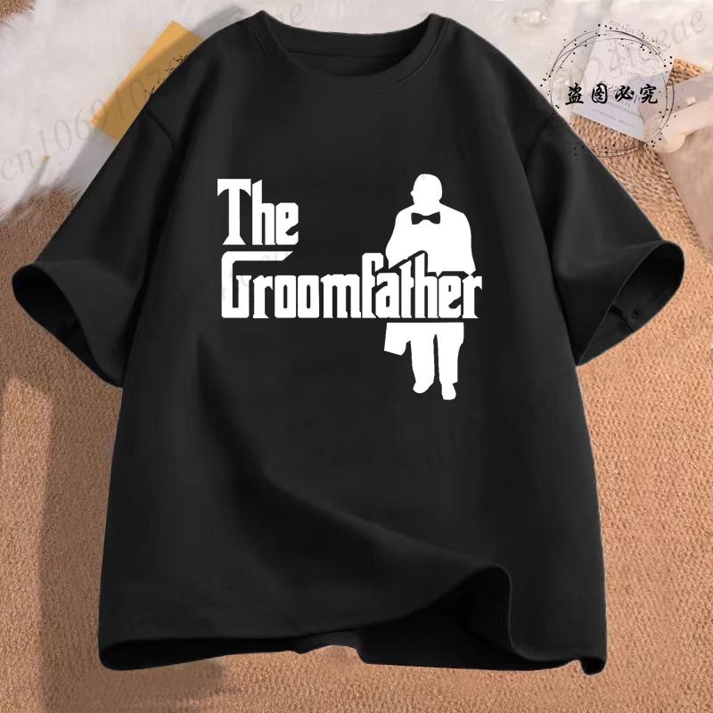 Fashion Team Groom TShirt Groomfatherbridefather Fashion Short Sleeve Tee Clothing Wedding Party Tops Tees Casual Streetwear