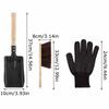 3PCS/SET Gloves Daily Necessities Iron Convenient Cleaning Kit Tidy Fireplace Tool Stove Brush Clean Iron Shovel