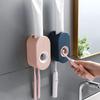 1 Upgraded Automatic Toothpaste Dispenser Toothpaste Squeezer Bathroom Wall Mounted Dust Bracket Toothbrush Holder