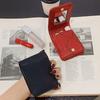 High-quality PU Leather Lipstick Bag With Mirror Snap Button Lipstick Protective Cover Mini Makeup Bag