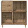 Artisan Oak Record Cabinet 84.5 x 38 x 89 cm Engineered Wood