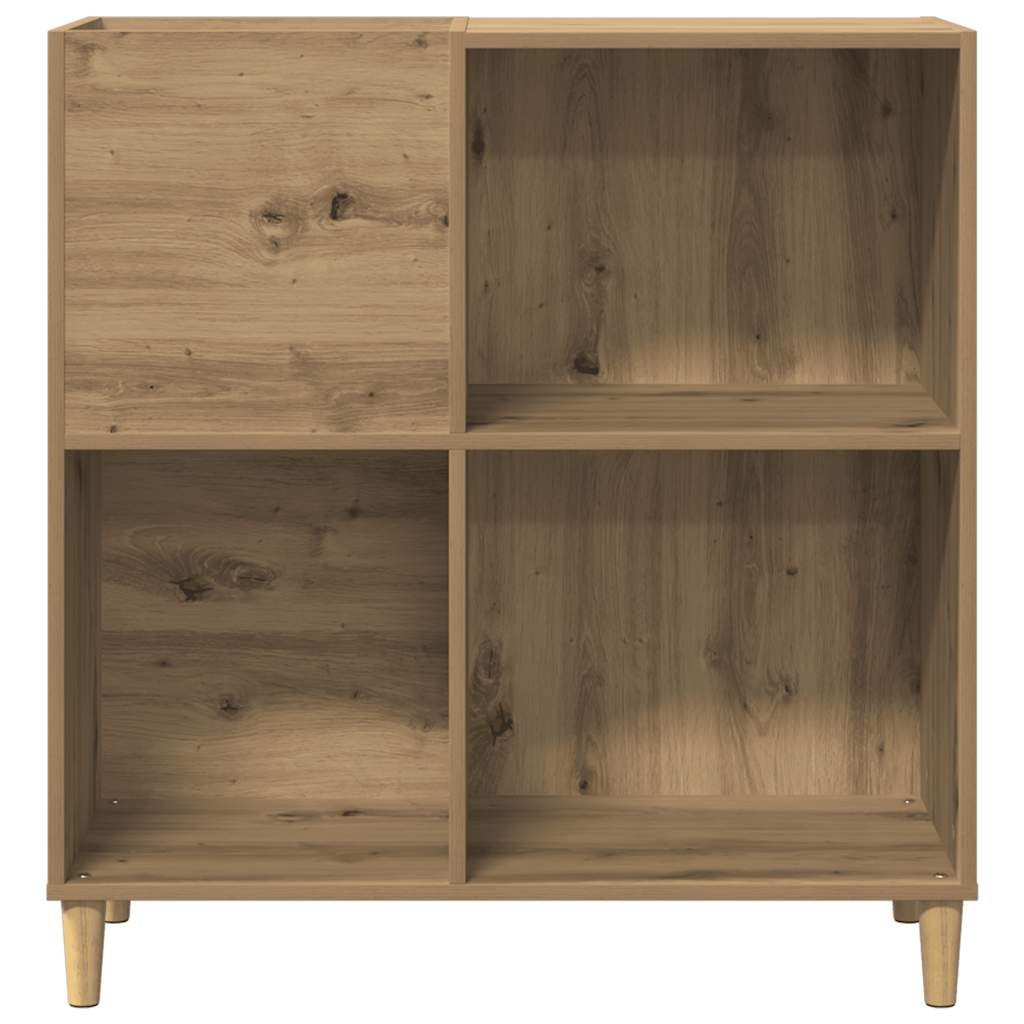 Artisan Oak Record Cabinet 84.5 x 38 x 89 cm Engineered Wood