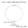 Bohemian Multicolor Rice Beads Necklace for Women Girls Handmade Strand Beaded Choker Short Neck Chain Jewelry Party Accessories