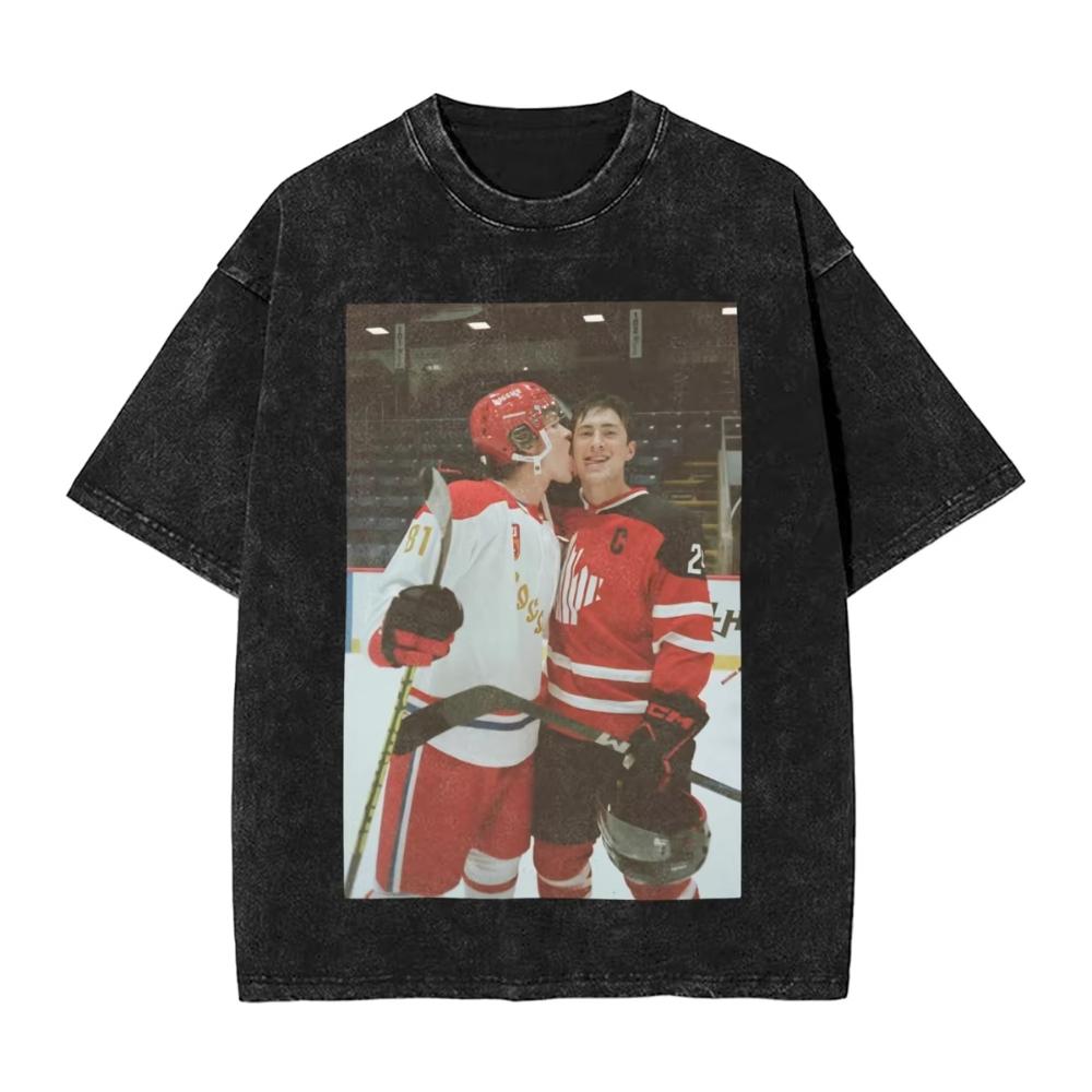 Washed T Shirts Heated Rivalry Ilya Rozanov TShirts Harajuku Connor Storrie Streetwear Cotton Graphic Tops Tops Tees Men Women