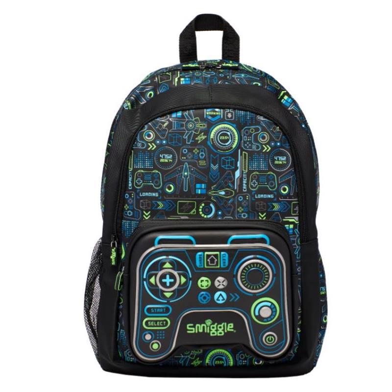 Smiggle Modrý Školní Batoh s Dvojitými Ramenními Popruhy pro 1.-6. třídu - Velký, Dekompresní, Multifunkční Batoh