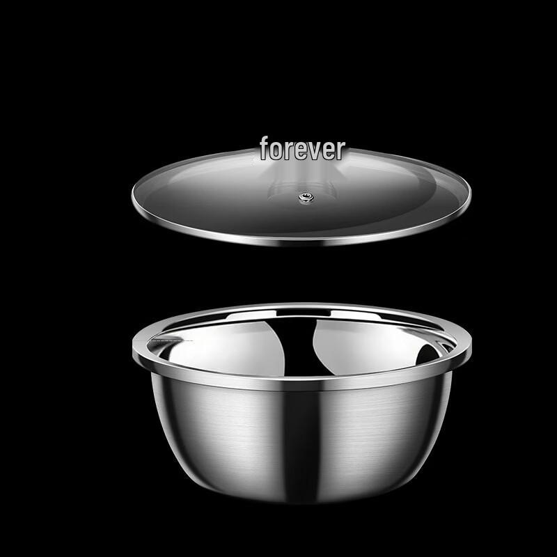 Lion Search 304 Stainless Steel Mixing Bowl with Glass Lid