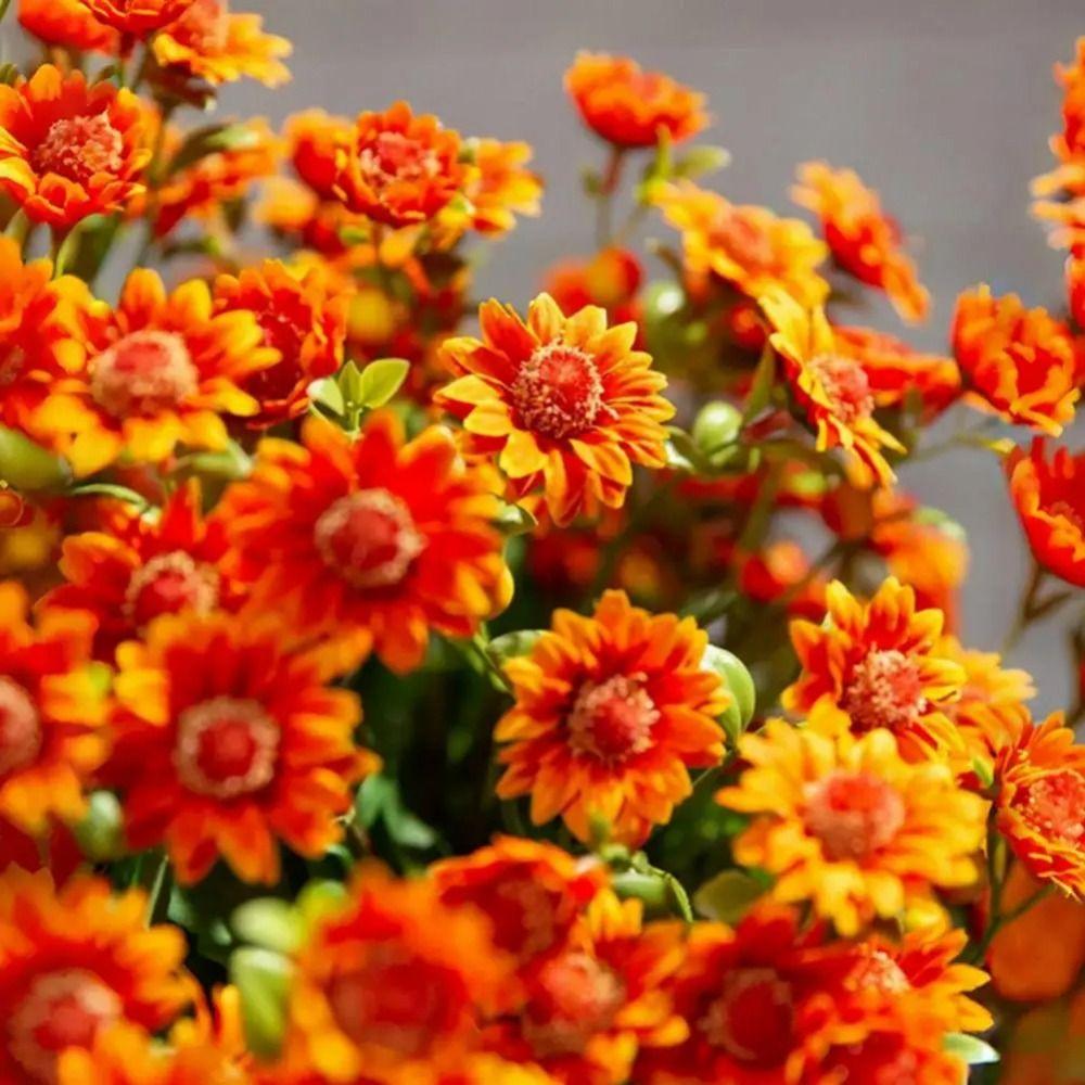 5 Bundle High Fidelity Gradient Artificial Daisy Bouquet  DIY Flower Arrangement