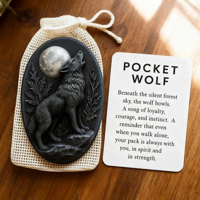 Animal Pocket Hug with Positive Card Emotional Support Love Heart Wolf Turtle Owl Rabbit Crow Pocket Token Decoration Inspirational Encouragement Gift