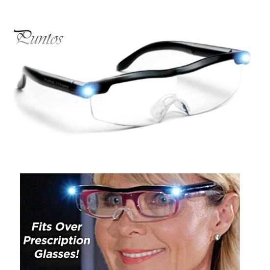 HD Eyeglasses Reading Magnifying Glass Glasses with LED Light for Olds