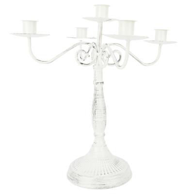 5 braços de metal candelabro à prova de ferrugem à prova de umidade ferro castiçal decorativo luxuoso