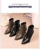 Black Pointed Toe Stiletto Ankle Boots - Stylish & Comfortable Women's Heels for Autumn/Winter