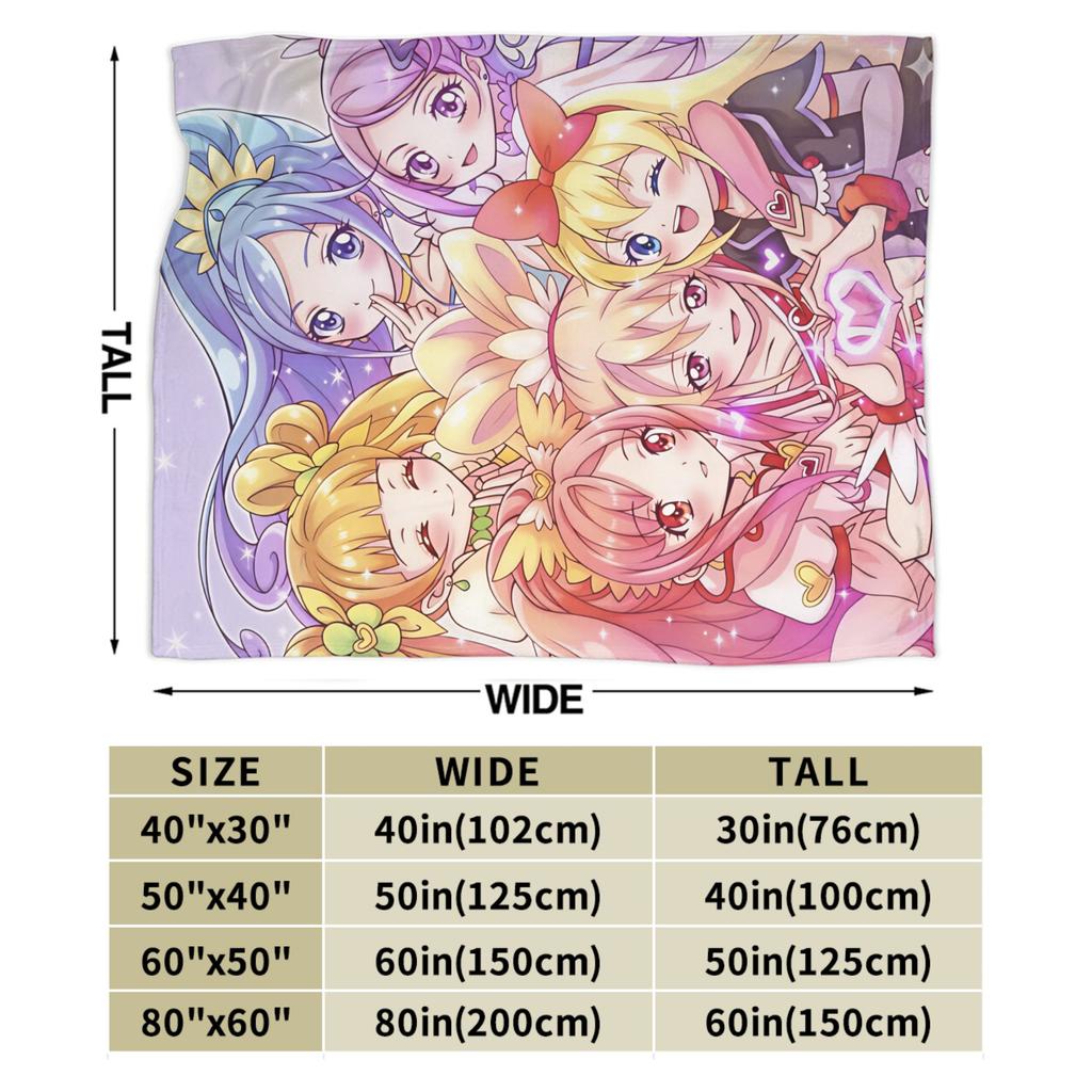Pretty Cure Blankets Quality Warm Soft Throw Blanket Winter Airplane Travel Bedroom Graphic Bedspread