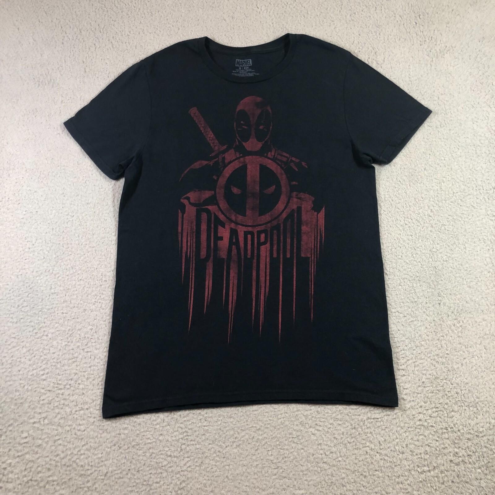 Marvel Deadpool T Shirt Mens S Black comic front hit S