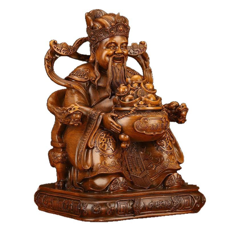 God of Wealth Figurine: Attract prosperity from all directions. Ideal for home or office, perfect for living rooms or shop openings/housewarmings.