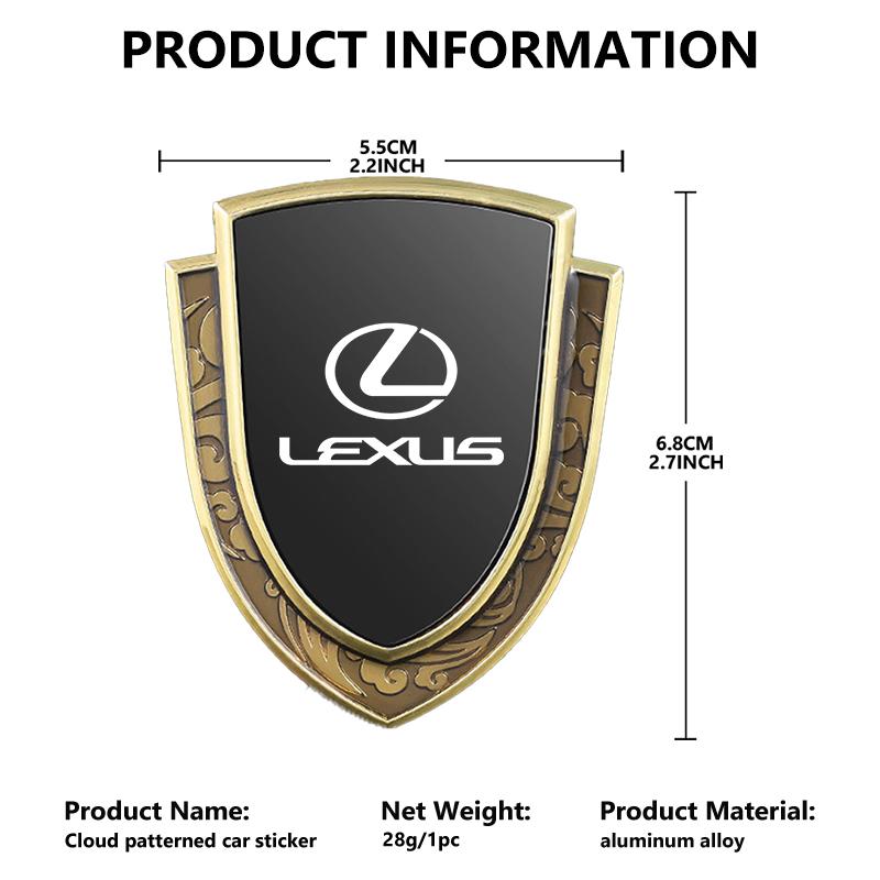 3D Metal Car Body Sticker Emblem Badge Rear Tail Trunk Decal Auto Accessories For Lexus CT ES GS NX IS250 RX350 IS200 LX570