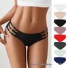 Seksowne bawełniane majtki w stylu europejskim i amerykańskim, z wycięciami, z niskim stanem