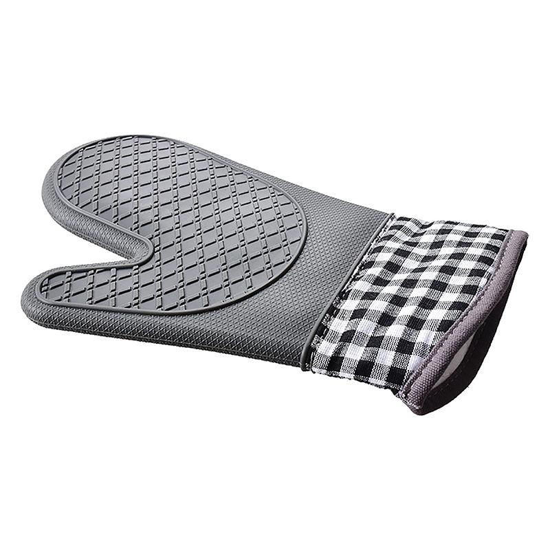 Silicone Insulated Glove, Anti Slip, Lengthened, Thickened, High-Temperature Resistant Kitchen Anti Scalding Device