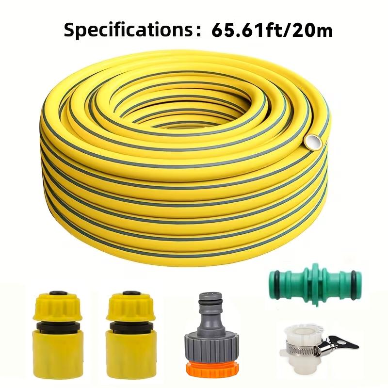 10/20/30m Heavy-Duty Rubber Garden Hose - Scratch & Wear Resistant, Leak-Proof, All-Season for Home, Balcony & Car Washing