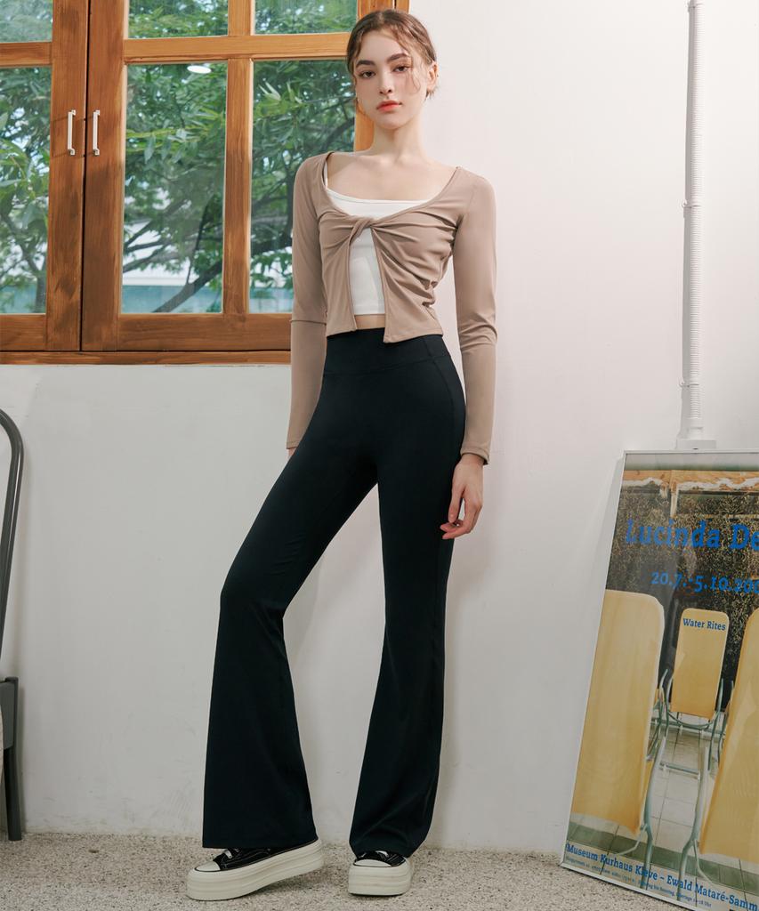 Sculp Pig Soft Perfect Fit Bootcut Pants Black (Basic/Long)