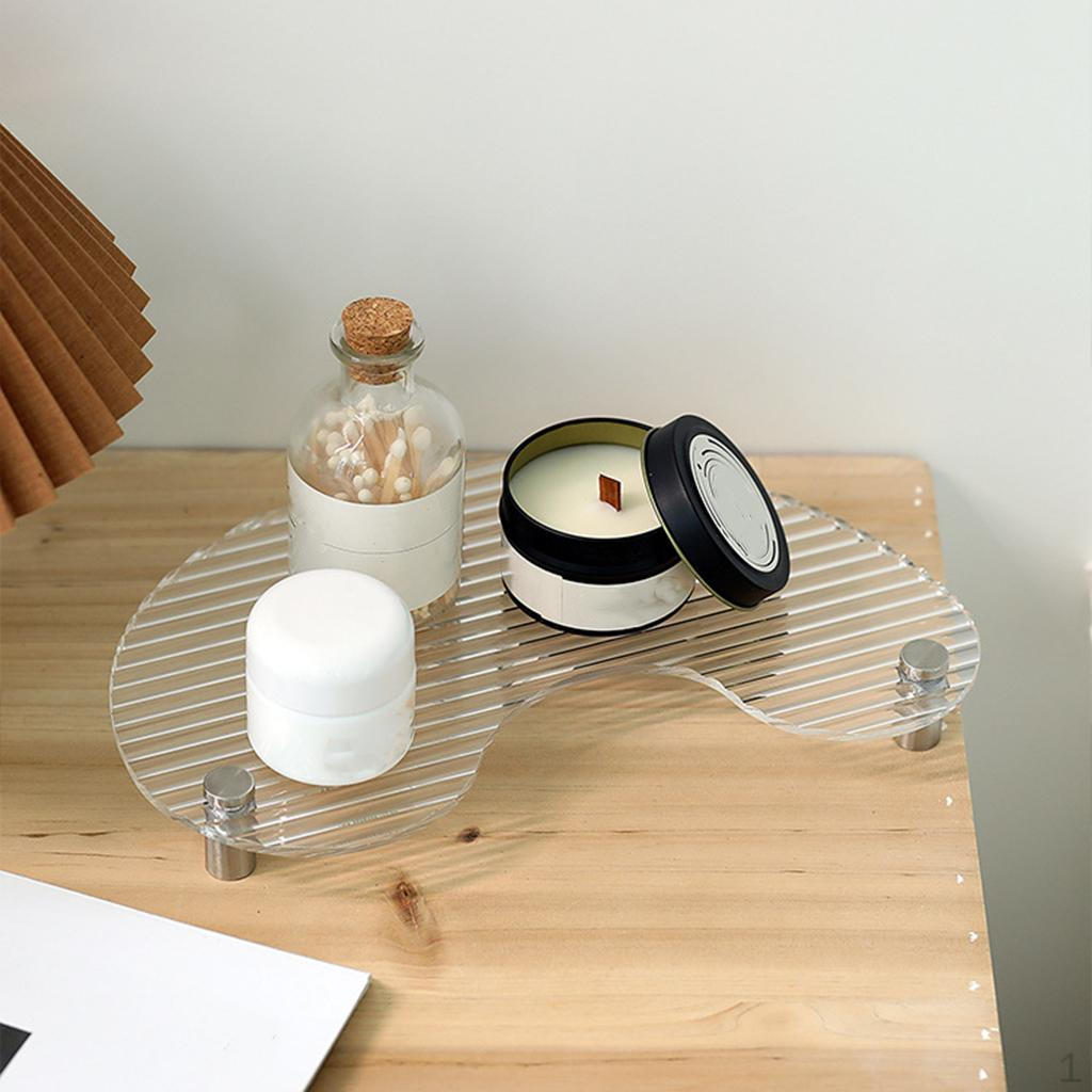 Acrylic Clear Serving Tray Decorative Plate Drink Jewelry Display Coaster