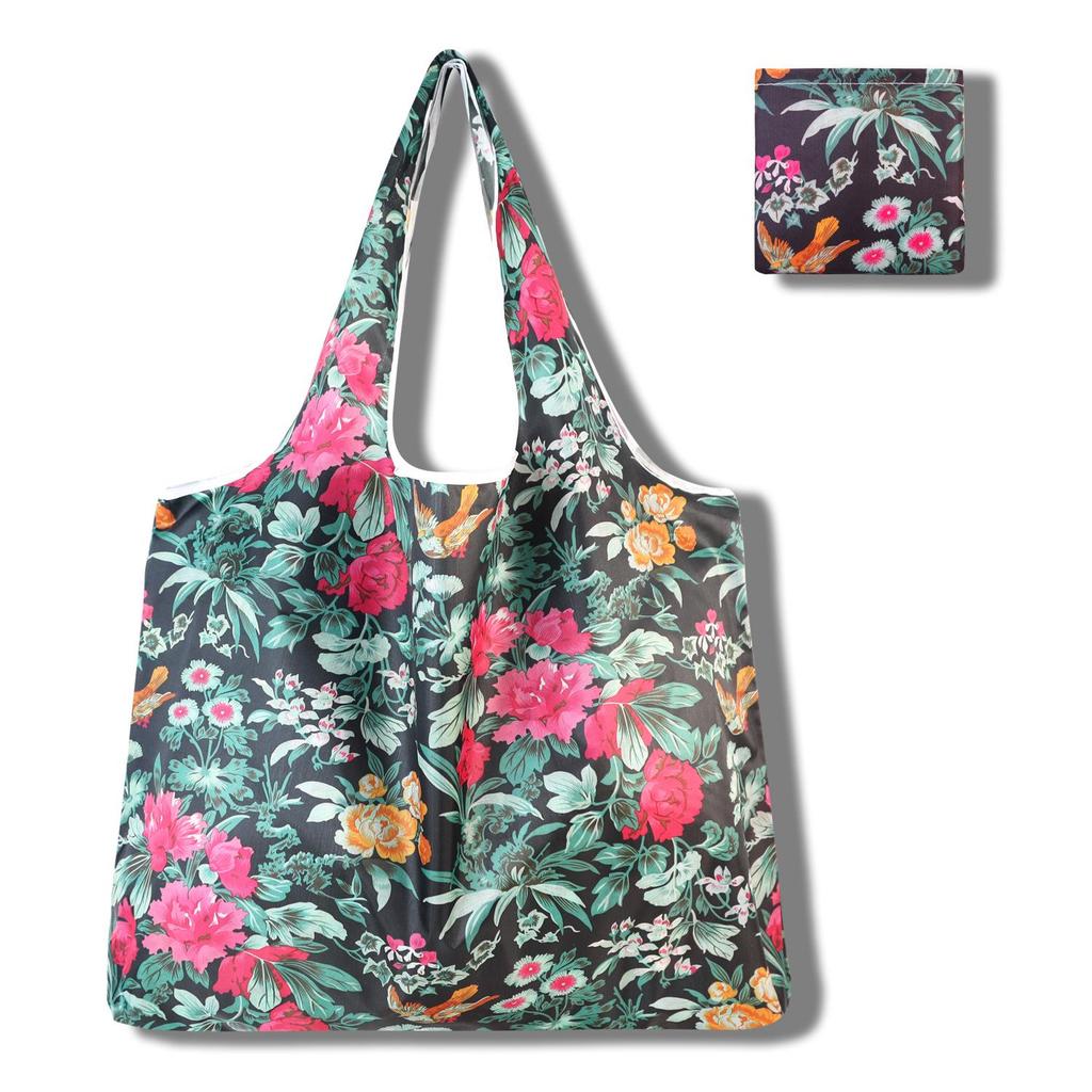 Eco-Friendly Large Capacity Foldable Tote Bag - Creative, Portable, Printed, and In Stock