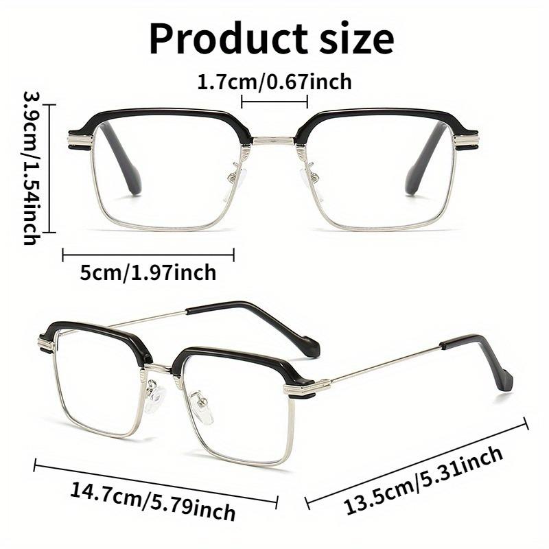 2PCS Metal Framed Black Gold Decorative Color Changing Glasses for Both Men and Women