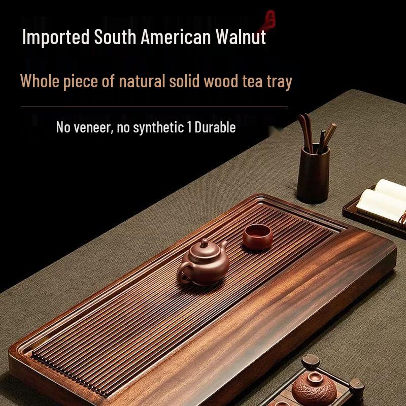 Kung Fu Tea Tray with Embedded Drainage