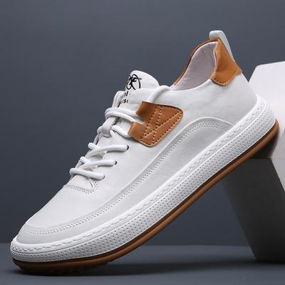 Módní pánské ležérní kožené boty Šněrovací pánské tenisky Nový trend Outdoorová obuv Britská móda Pánské Retro Klasické Skate boty