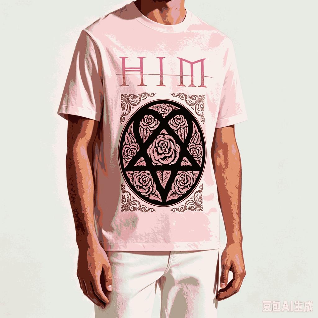 Him Band Pro Fan Dárek Tričko Unisex Unisex Harajuku Oversized Unisex Krátký Rukáv Streetwear Vysoká Kvalita Pár Komfortní Měkký