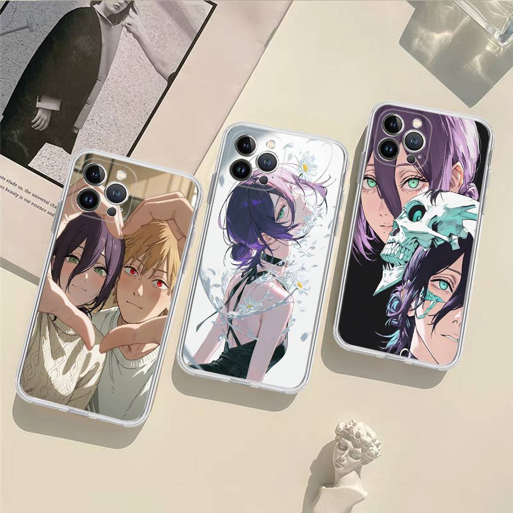 Chainsaw Man The Movie Reze Arc Phone Case For iPhone 17 16 15 14 13 11 12 Pro Max 16 Plus Transparent