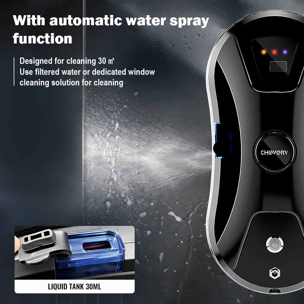 ChOVERY Vacuum Cleaner Window Electric Glass Window Cleaning Robot  APP Control  Robot Window Cleaner Automatic Water Spray