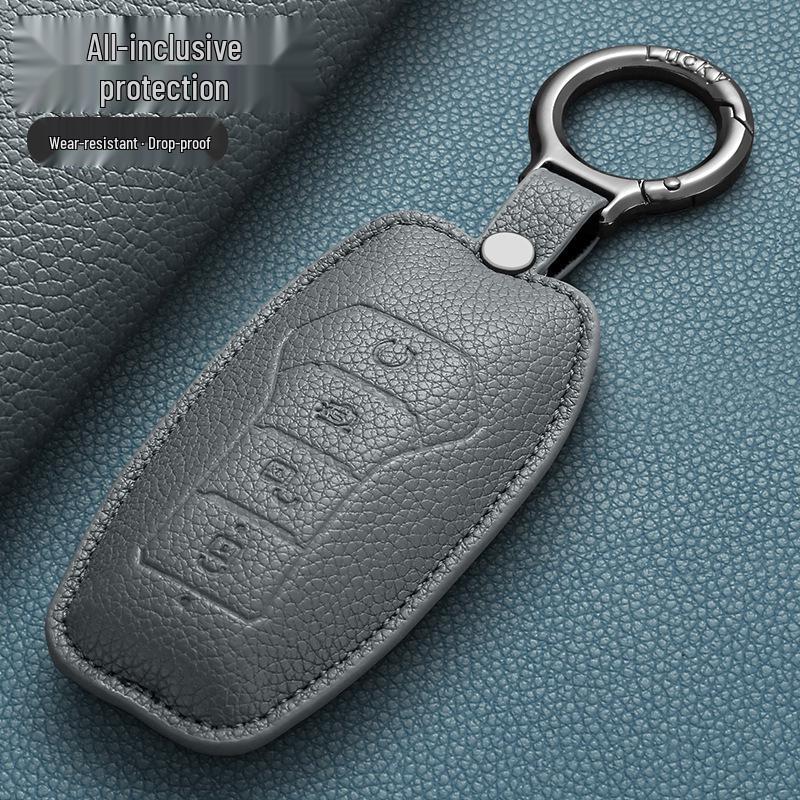BYD Pro Key Case - Leather Protective Shell for Song Plus, Yuan DMI, Dolphin, Han, Tang, Qin, Han EV Models